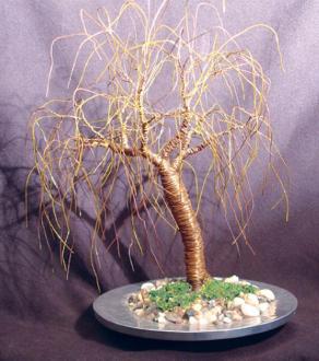 LEANING WILLOW  - Wire Tree Sculpture