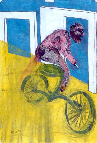 Man with Bicycle and Sigaret