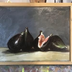 Fichi  Olio su tavola  20 x 15 cm