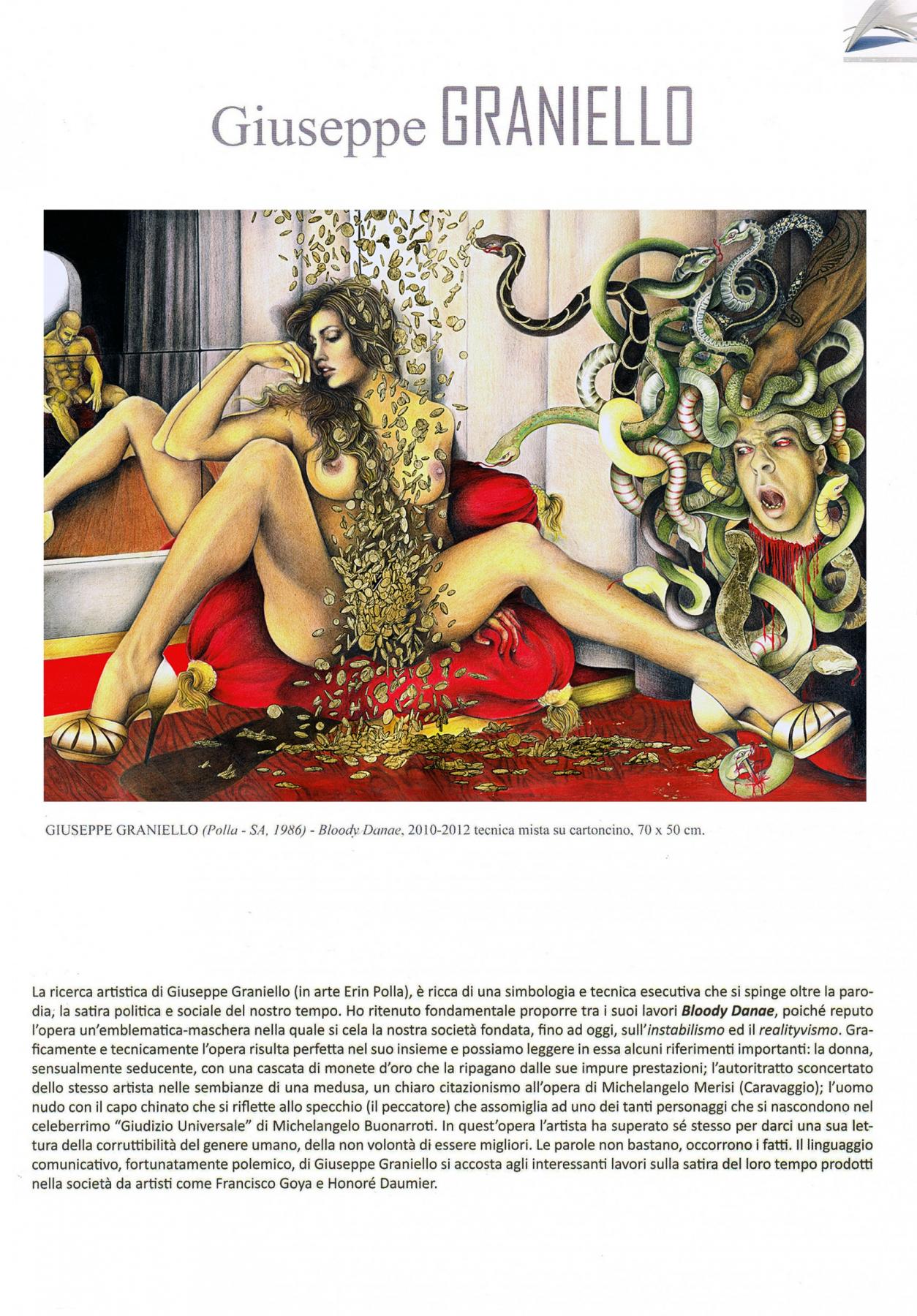 CRITICAL REVIEW: BLOODY DANAE by Gabriele ROMEO - Published on Catalog-Magazine EXPOART # 16 - February 2013 - For the Ist CHOREUTIC EXIBITION OF ART