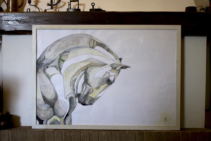 Being Horse: the White One - indoor exposition