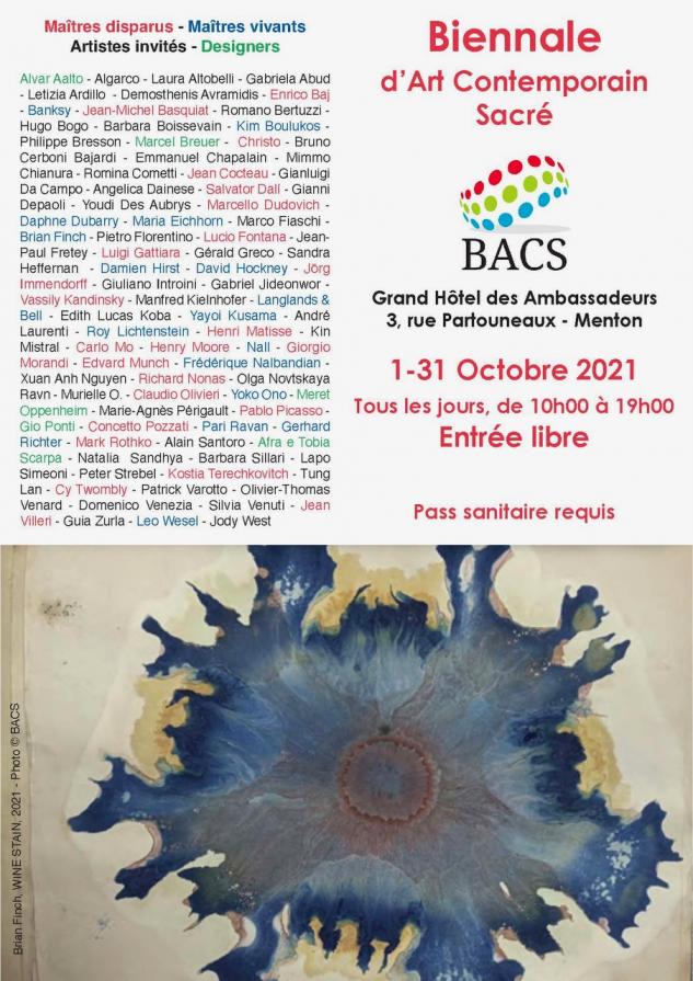 Biennale d’Art Contemporain Sacré  Menton, 01 - 31 Octobre