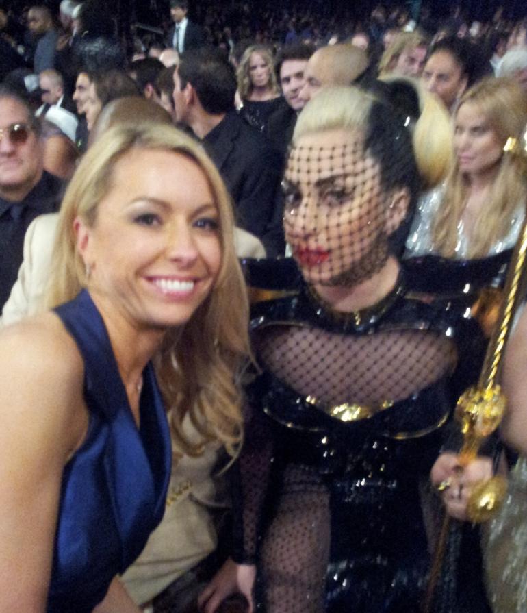 Monika Jensen & Lady Gaga @ the 54th Annual Grammy Awards