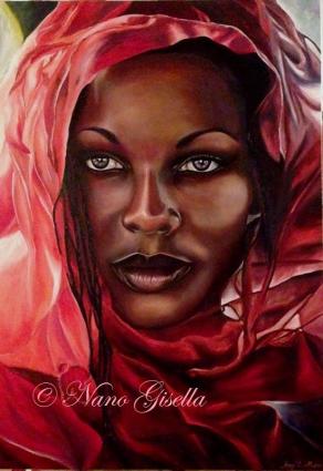 the lady in red Veil