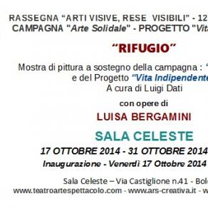 Invito Mostra di Luisa Bergamini "Rifugio" a Bologna in Sala Celeste