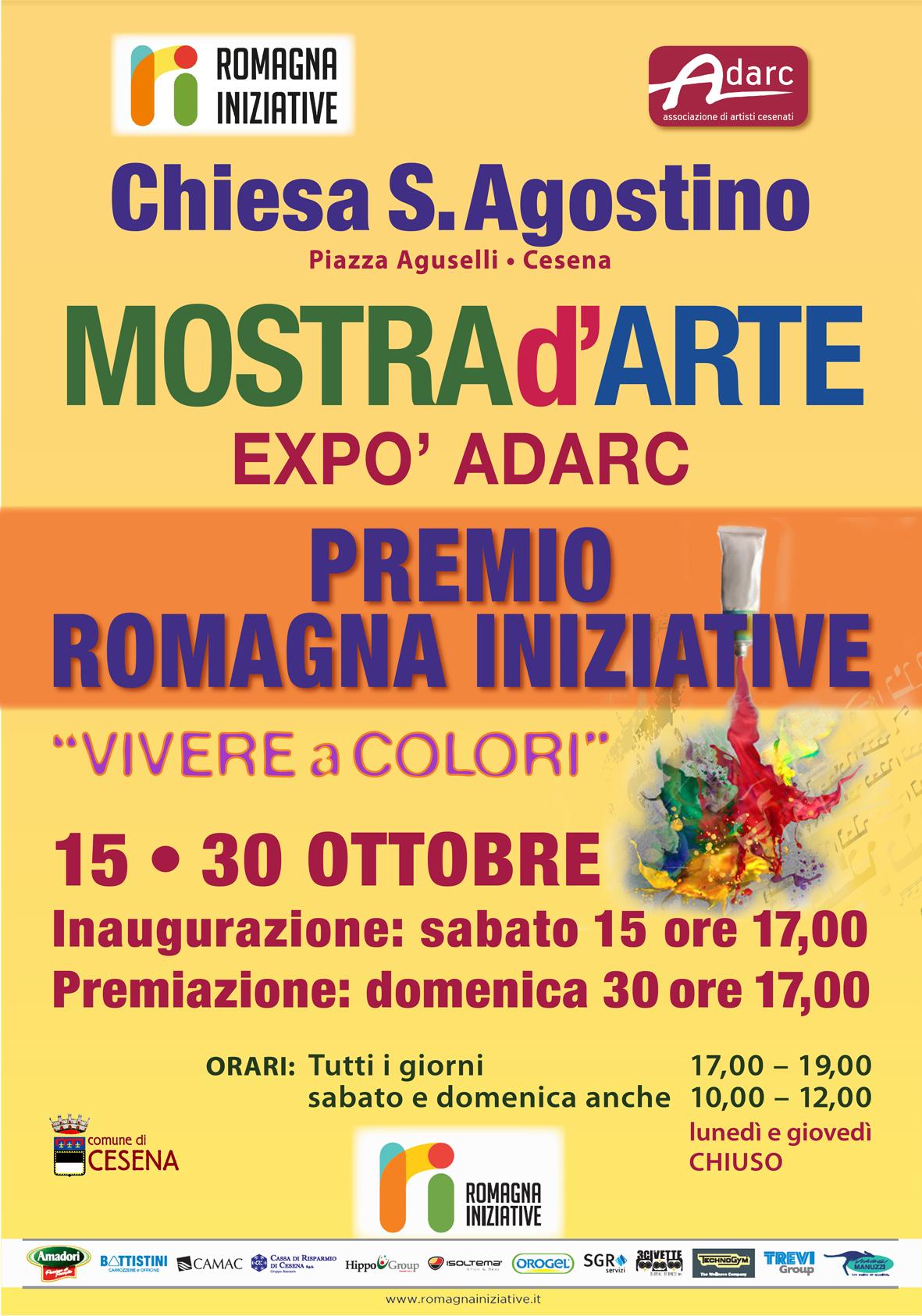 - Mostra d'Arte -expò Adarc "Vivere a Colori " Chiesa Sant'Agostino P.zza Aguselli - Cesena 