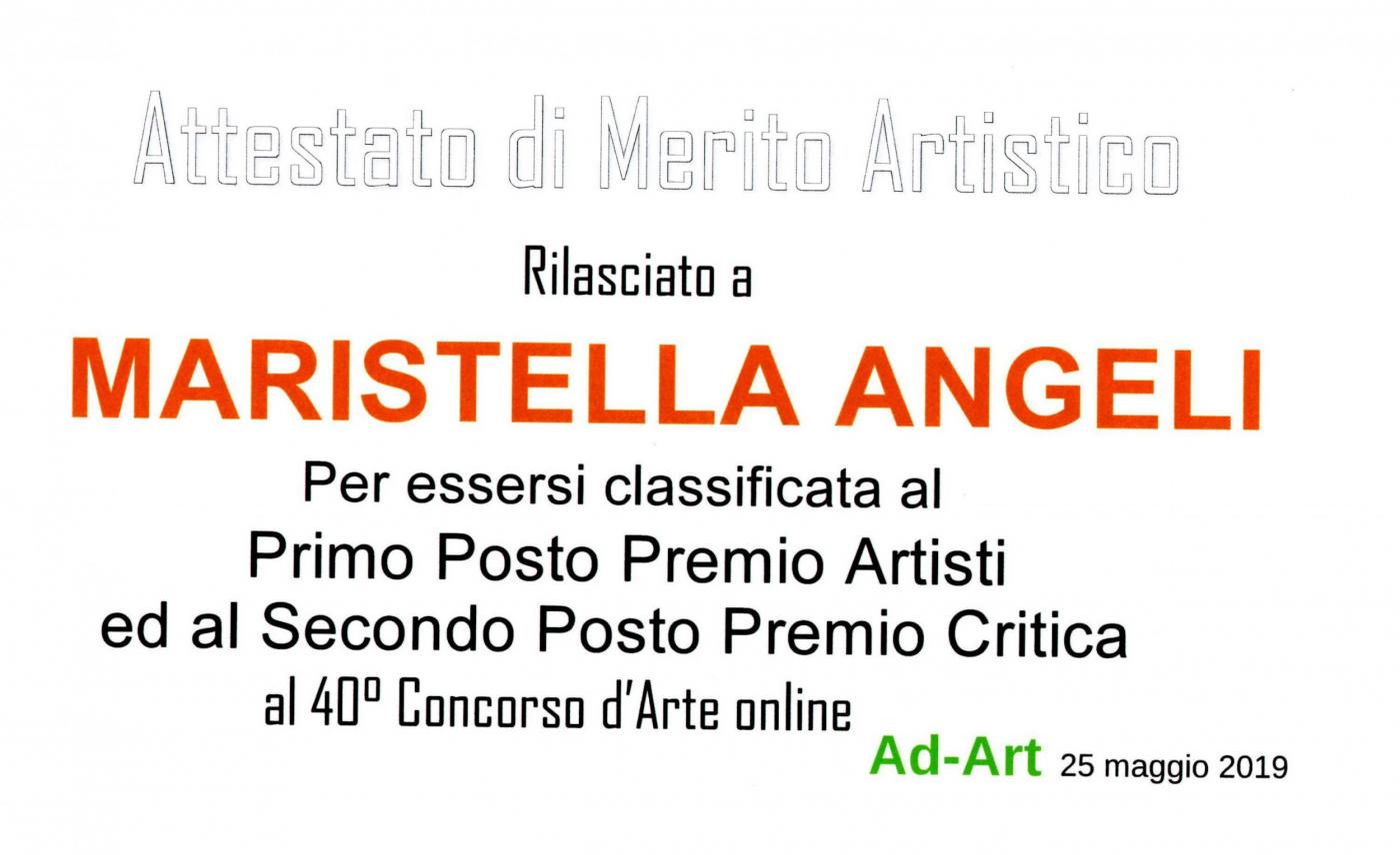 Attestato di Merito Artistico a Maristella Angeli