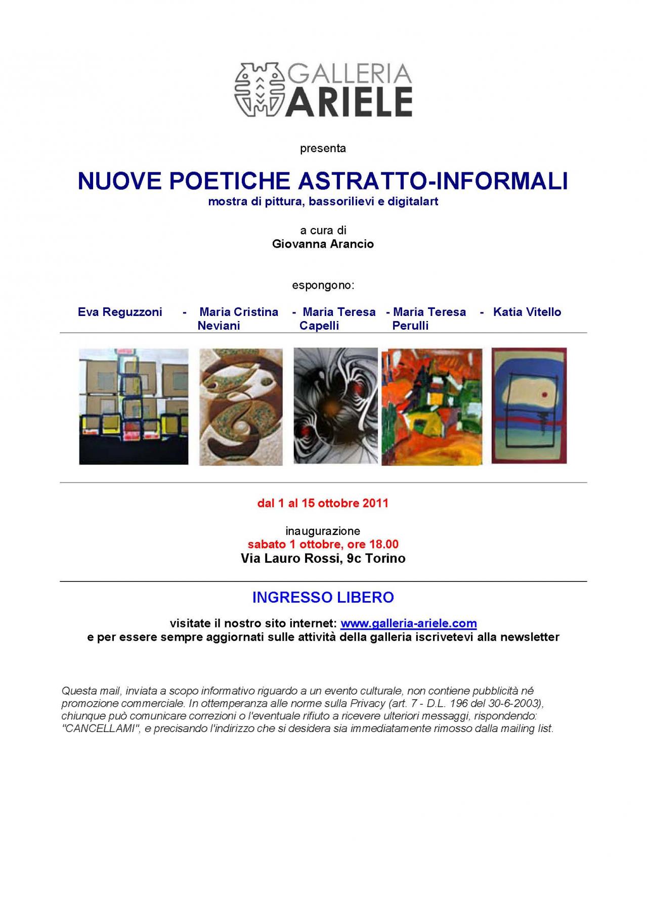 Nuove poetiche astratto-informali