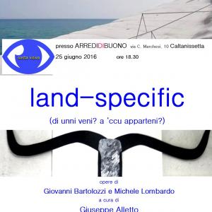 Land-specific (di unni veni? a 'ccu apparteni?) Giovanni Bartolozzi/Michele Lombardo