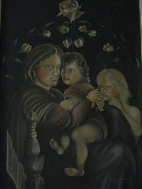 madonna,san giovannino e il bambino