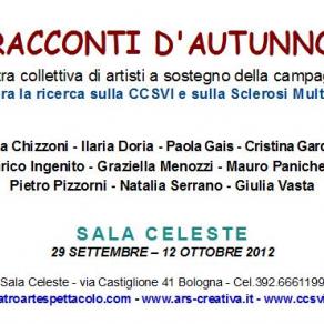 Invito mostra collettiva "Racconti d'Autunno" artisti per la CCSVI-SM